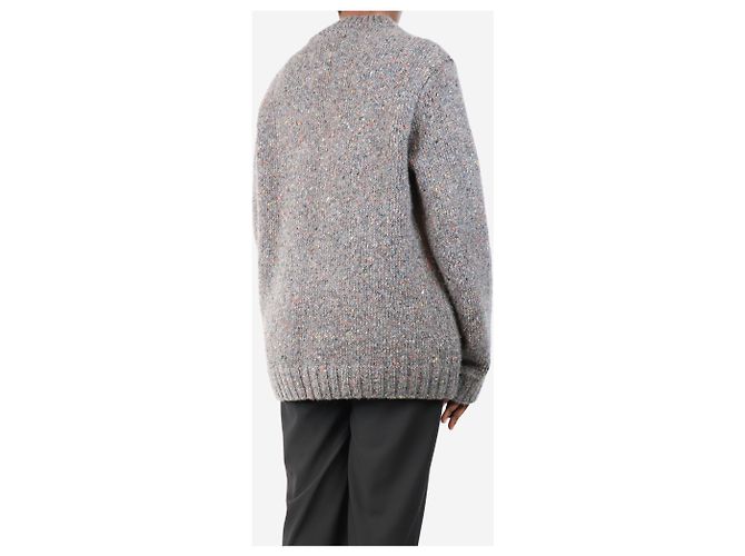 Gabriela Hearst Grau gesprenkelter Pullover Alfie - Größe M - Ansicht 2