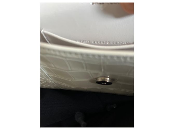 Borsa a mano Balenciaga Hourglass in pelle eggshell Bianco sporco - vista 9