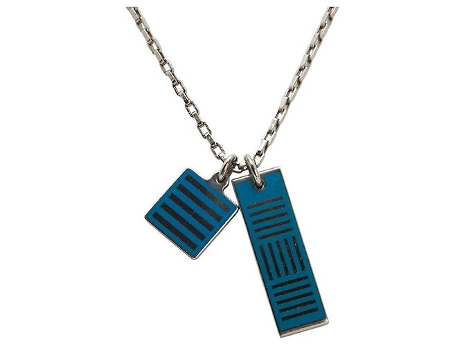 Collana Damier Colors di Louis Vuitton Argento Blu - vista 2