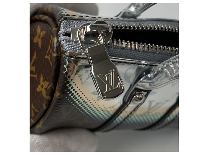 Portachiavi Mini Keepall Metallico Specchio Donna Louis Vuitton Marrone Monogramma - vista 10