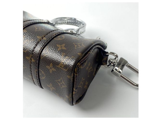 Portachiavi Mini Keepall Metallico Specchio Donna Louis Vuitton Marrone Monogramma - vista 14
