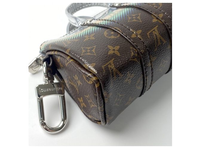 Portachiavi Mini Keepall Metallico Specchio Donna Louis Vuitton Marrone Monogramma - vista 15
