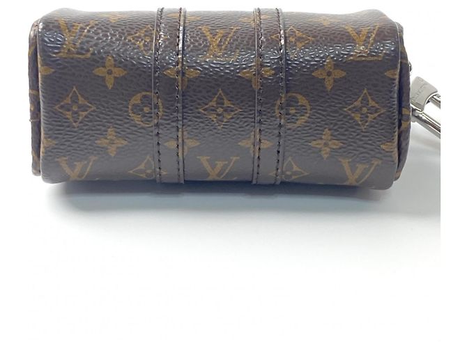 Portachiavi Mini Keepall Metallico Specchio Donna Louis Vuitton Marrone Monogramma - vista 5