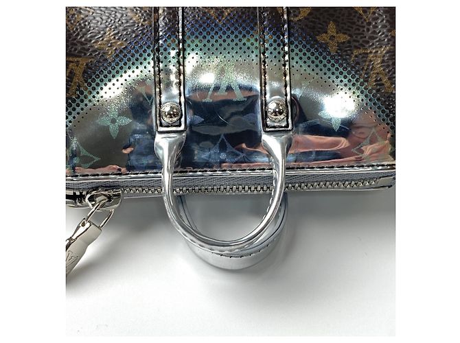 Portachiavi Mini Keepall Metallico Specchio Donna Louis Vuitton Marrone Monogramma - vista 6