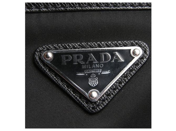 Zaino Prada in Re-Nylon e pelle Saffiano nero - vista 10