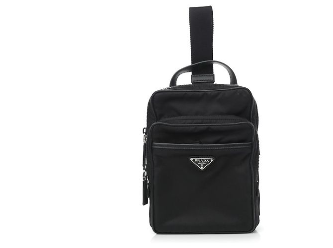 Zaino Prada in Re-Nylon e pelle Saffiano nero - vista 2