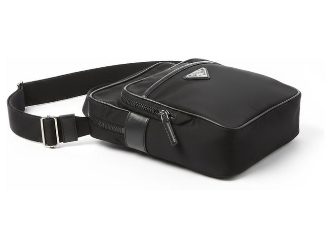 Zaino Prada in Re-Nylon e pelle Saffiano nero - vista 5