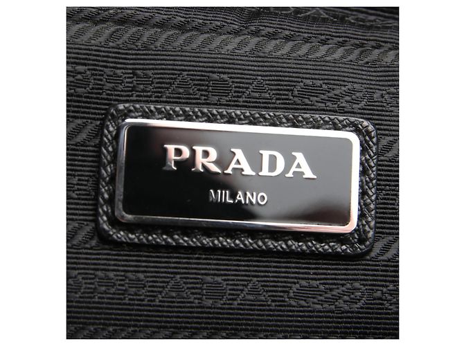 Zaino Prada in Re-Nylon e pelle Saffiano nero - vista 9