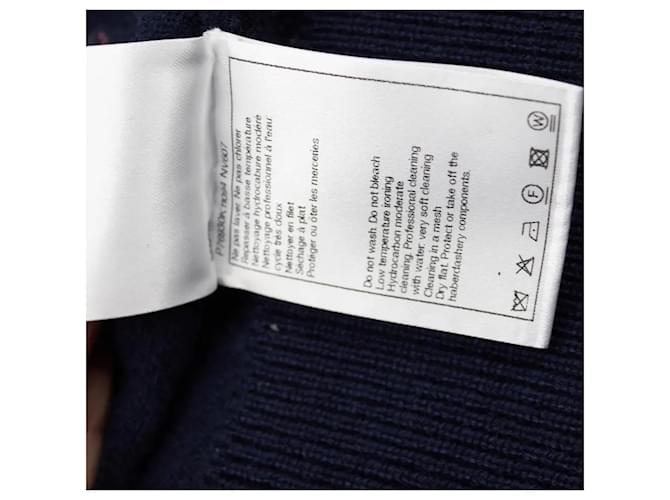 Chanel Pullover mit Blumenmuster aus Kaschmir Dunkelblau Marineblau - Ansicht 11
