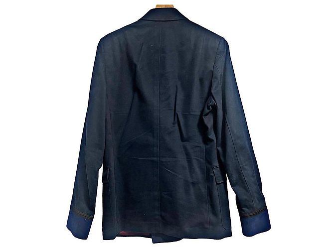 Blazer Gucci doppiopetto blu navy color block - vista 2