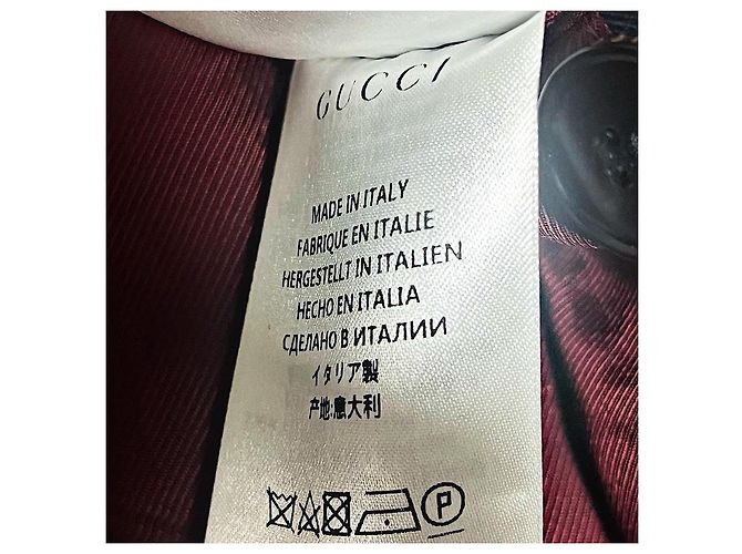 Blazer Gucci doppiopetto blu navy color block - vista 3