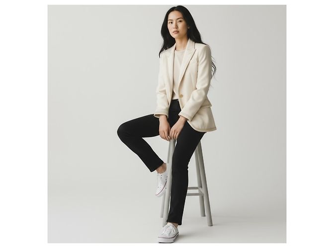 Blazer Gucci de Crepé de Doble Botonadura Crema - vista 5