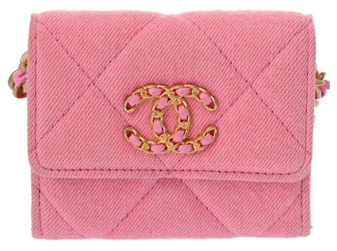 Portafoglio a soffietto Chanel 19 Rosa - vista 2