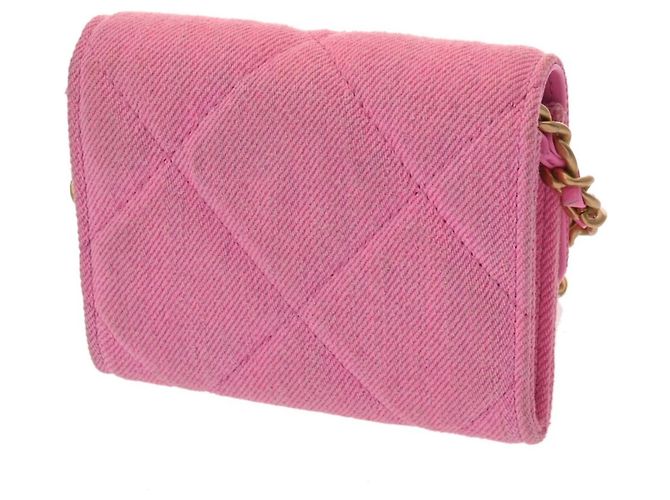Portafoglio a soffietto Chanel 19 Rosa - vista 3