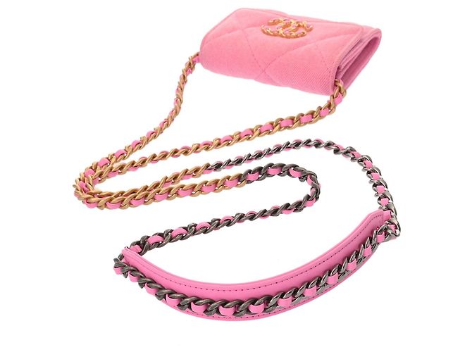 Portafoglio a soffietto Chanel 19 Rosa - vista 4