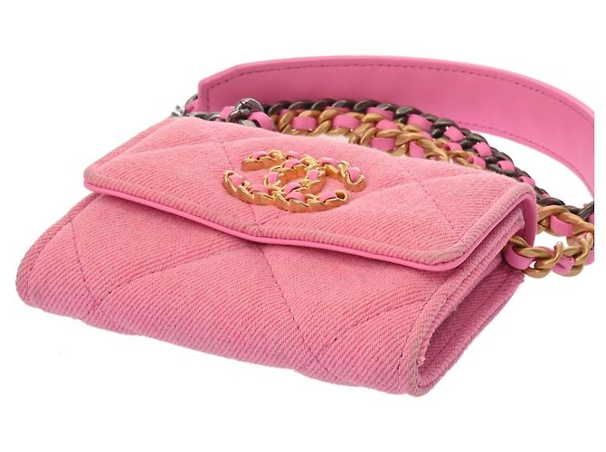 Portafoglio a soffietto Chanel 19 Rosa - vista 6