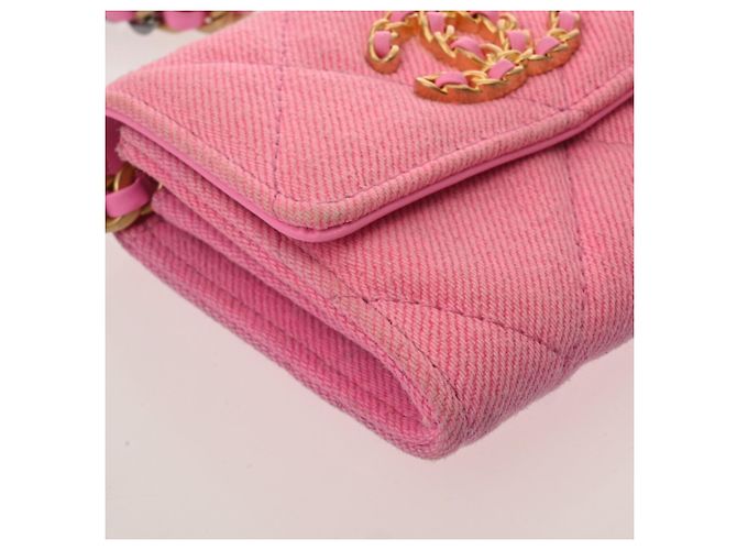 Portafoglio a soffietto Chanel 19 Rosa - vista 7