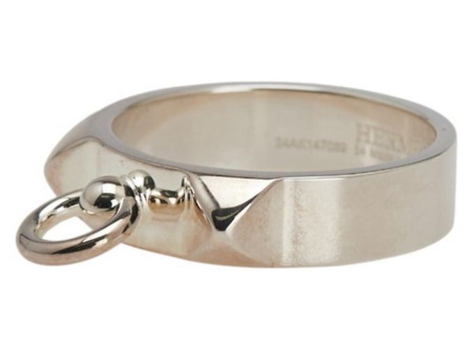 Ring Bague Collier de Chien Hermès Argenté - vue 2