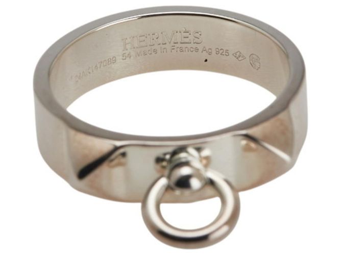 Ring Bague Collier de Chien Hermès Argenté - vue 4