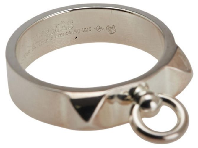Ring Bague Collier de Chien Hermès Argenté - vue 5