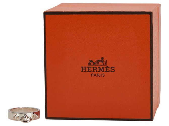 Ring Bague Collier de Chien Hermès Argenté - vue 7