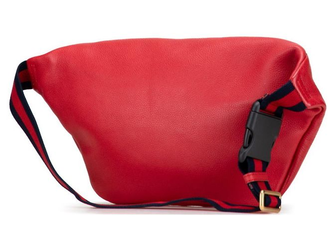 Gucci Sherry Line Red Leather Fanny Pack - view 2