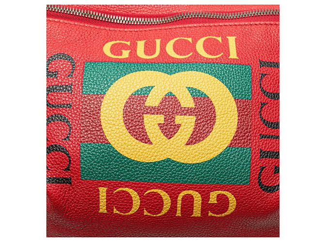 Gucci Sherry Line Red Leather Fanny Pack - view 4