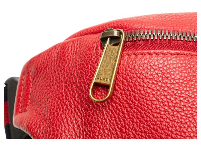 Gucci Sherry Line Red Leather Fanny Pack - view 6