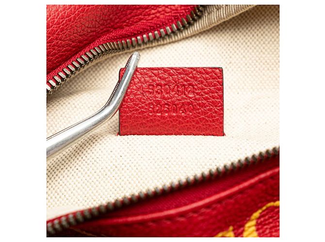 Gucci Sherry Line Red Leather Fanny Pack - view 9
