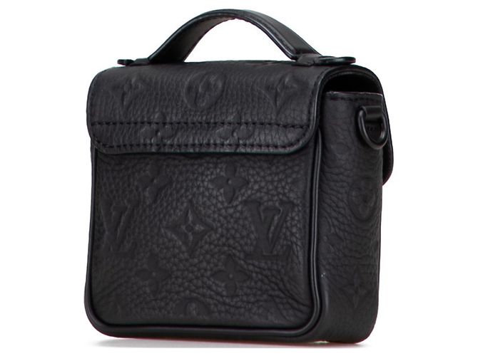 Mini-Handtasche/Schultertasche Pico S-Lock aus Taurillon Monogram von Louis Vuitton Schwarz - Ansicht 2