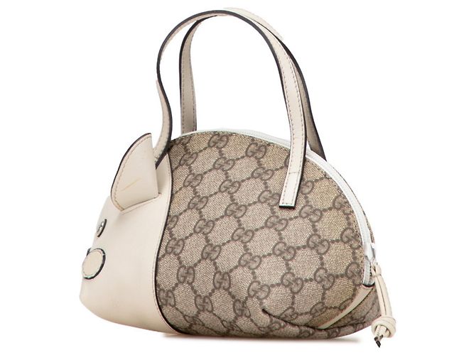 Mini borsa Zoo Pig GG Supreme per bambini di Gucci Beige - vista 2