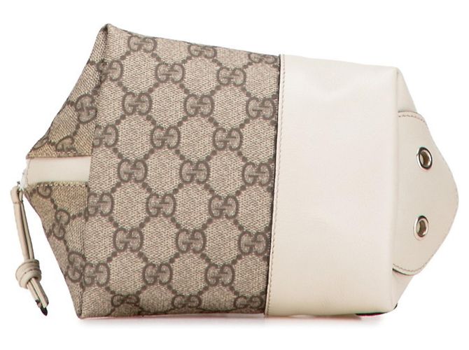 Mini borsa Zoo Pig GG Supreme per bambini di Gucci Beige - vista 3