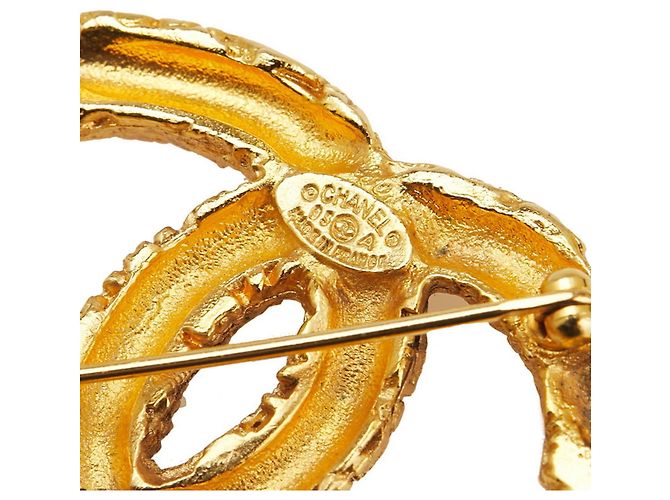 Timeless Spilla a frange in lava Coco Mark vintage di Chanel D'oro - vista 3