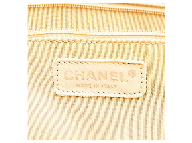Borsa Tote Chanel Matelassé Coco Mark in beige - vista 8