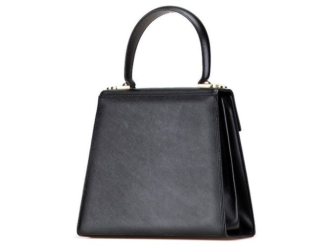 Borsa in pelle Gancini di Salvatore Ferragamo Nero - vista 2