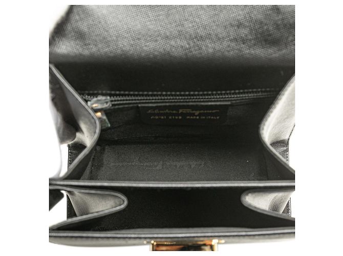 Borsa in pelle Gancini di Salvatore Ferragamo Nero - vista 7