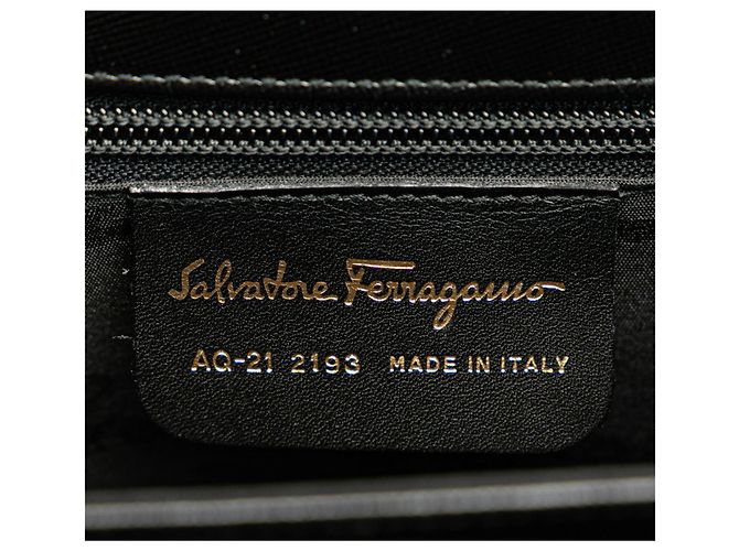 Borsa in pelle Gancini di Salvatore Ferragamo Nero - vista 9