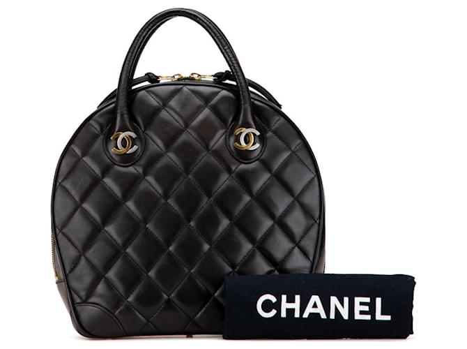 Borsa Chanel Matelassé Coco Mark nera Nero - vista 11