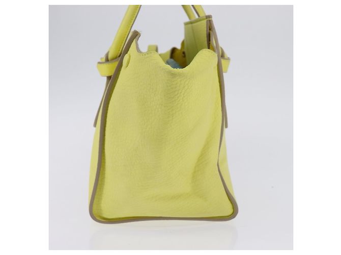 Céline Celine Tote Knot in Pelle Liscia Mini Giallo - vista 3