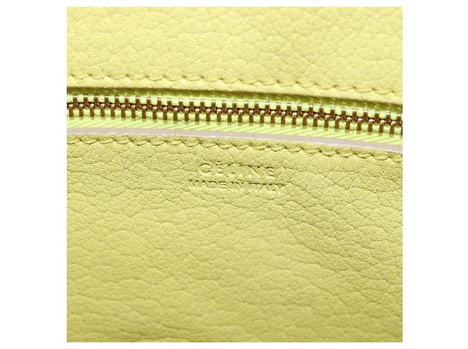 Céline Celine Tote Knot in Pelle Liscia Mini Giallo - vista 6