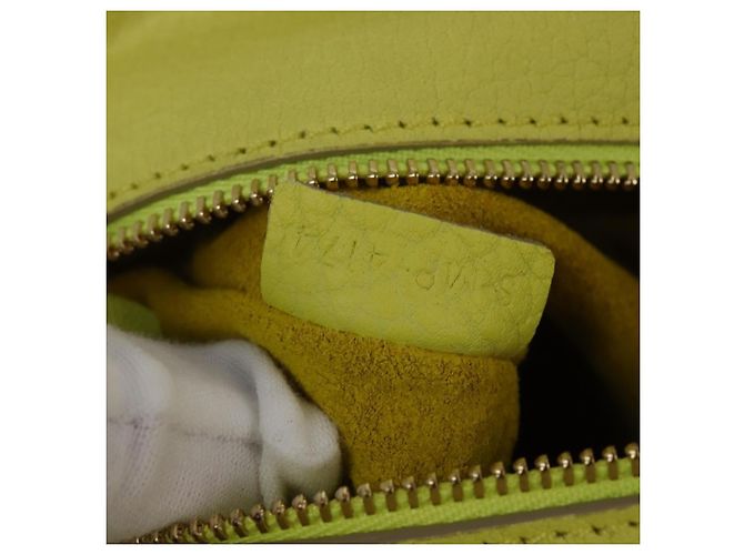 Céline Celine Tote Knot in Pelle Liscia Mini Giallo - vista 7