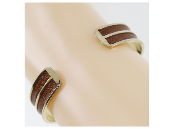 Bracciale Anagram Louis Vuitton Placcato Oro D'oro - vista 2