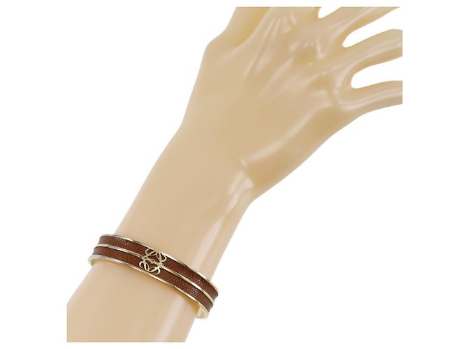 Bracciale Anagram Louis Vuitton Placcato Oro D'oro - vista 5