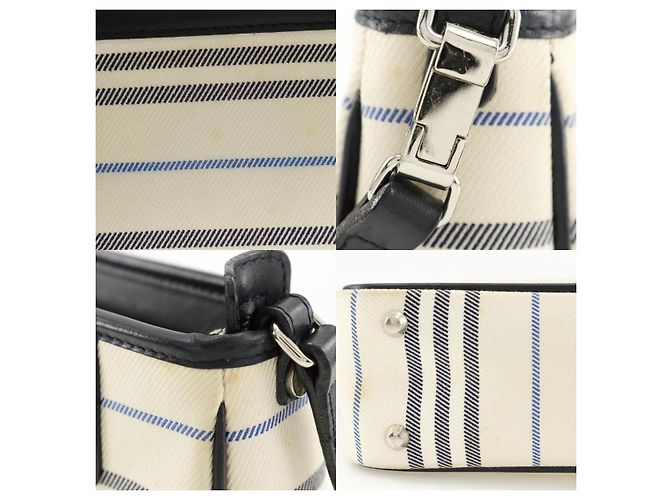 Borsa a spalla vintage Burberry in tela Beige - vista 6