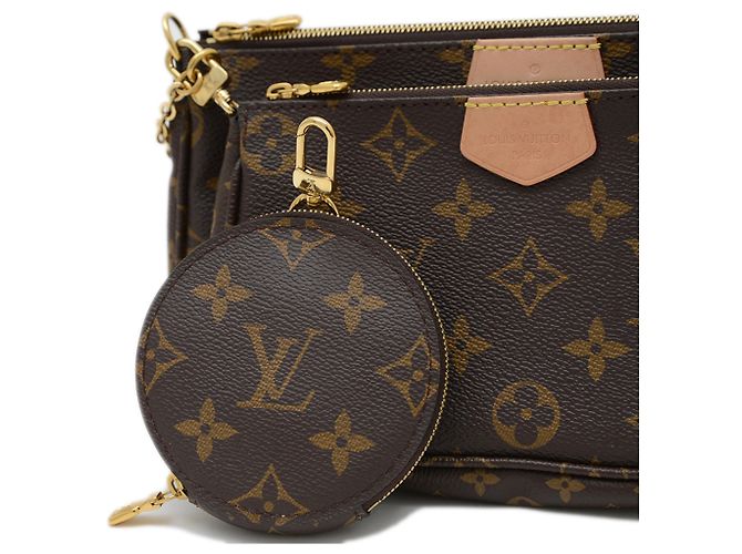 Borsa Louis Vuitton Monogram Multi Pochette Accessoires Cachi Monogramma - vista 3