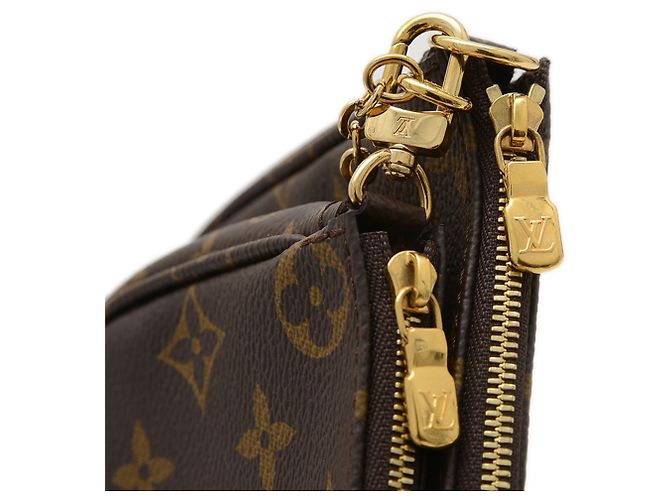 Borsa Louis Vuitton Monogram Multi Pochette Accessoires Cachi Monogramma - vista 4