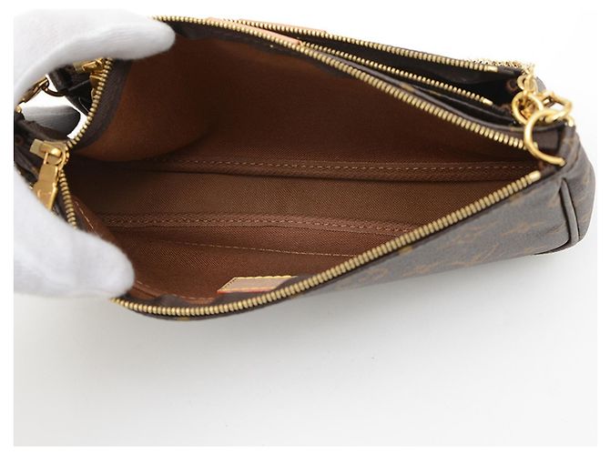 Borsa Louis Vuitton Monogram Multi Pochette Accessoires Cachi Monogramma - vista 5