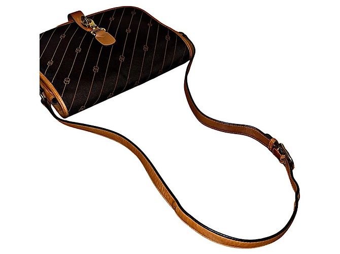 Borsa a tracolla Gucci GG a righe marrone - vista 8