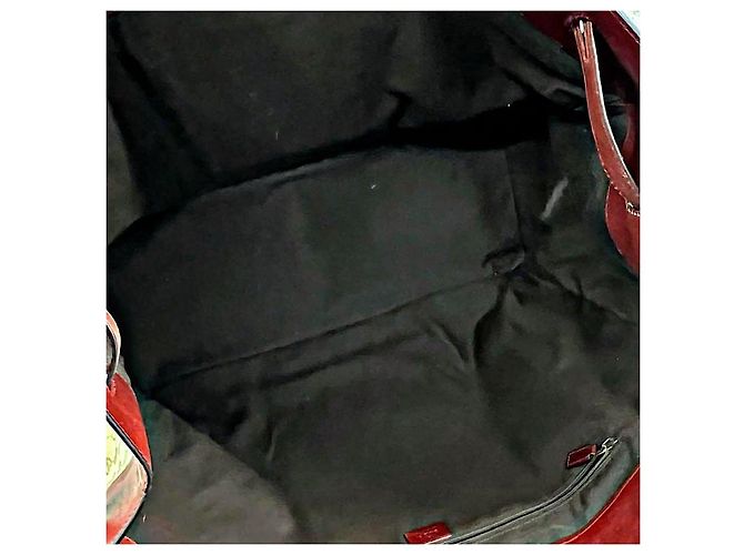 Borsa da viaggio oversize Gucci Monogramma GG in coccodrillo e pelle beige - vista 10