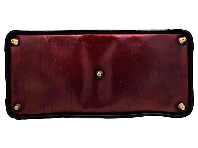 Borsa da viaggio oversize Gucci Monogramma GG in coccodrillo e pelle beige - vista 9